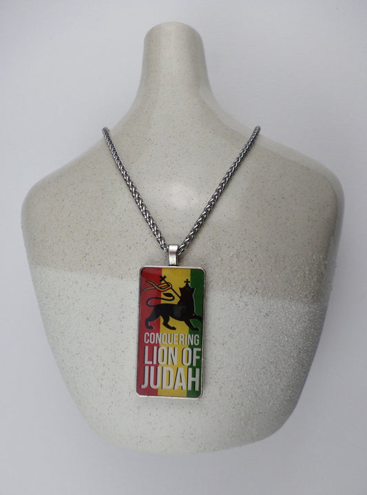 1-10003 *Rastafari Pendant and Chain - Conquering Lion of the Tribe of Judah