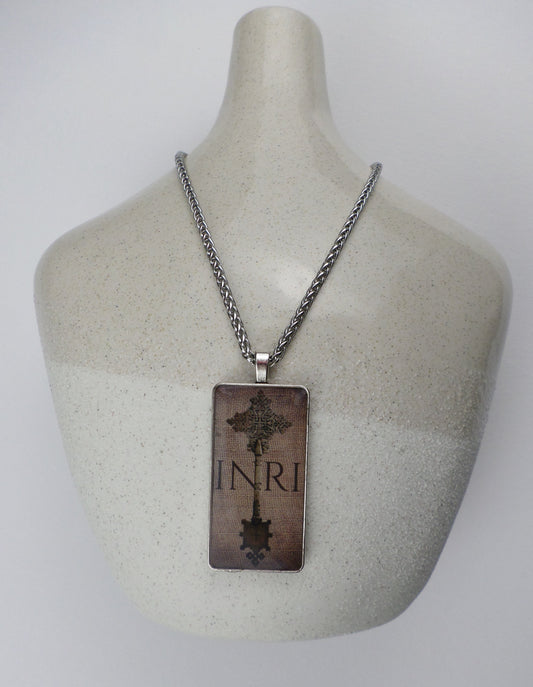 1-10015 *Rastafari Pendant and Chain - Ethiopian Orthodox Cross