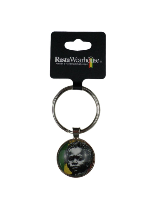 1-20028 *Rastafari Round Keychain with portrait of RASTA BABY
