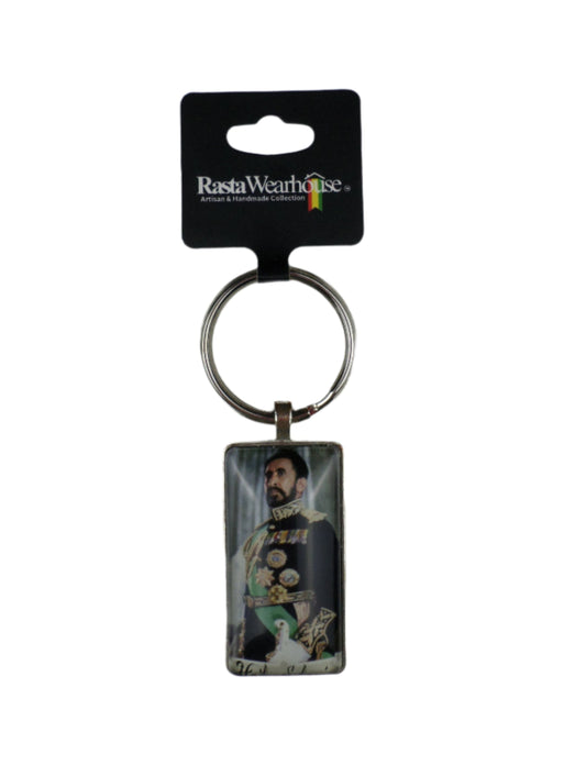 1-11030 *Rastafari Keychain with portrait of His Imperial Majesty - Emperor Haile Selassie I