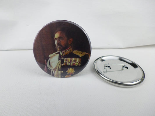 0-10025 Haile Selassie #25 Pin Button - 2.28 inch