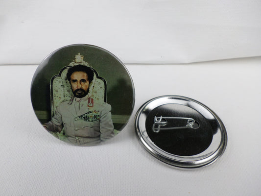 0-10024 Haile Selassie #24 Pin Button - 2.28 inch