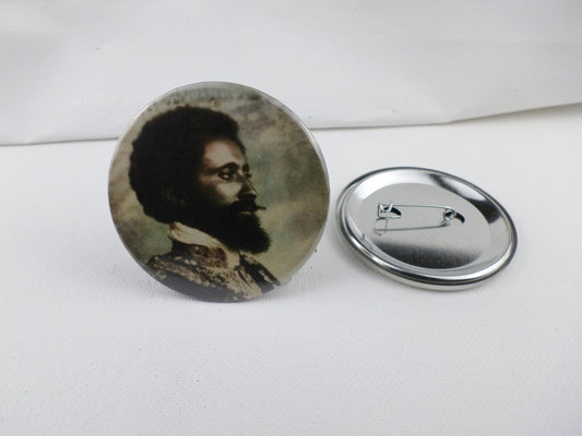 0-10027 Haile Selassie #27 Pin Button - 2.28 inch