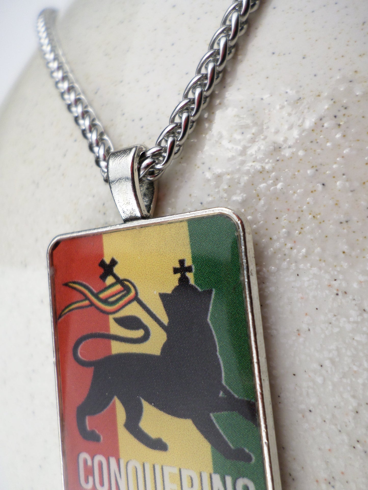 1-10003 *Rastafari Pendant and Chain - Conquering Lion of the Tribe of Judah