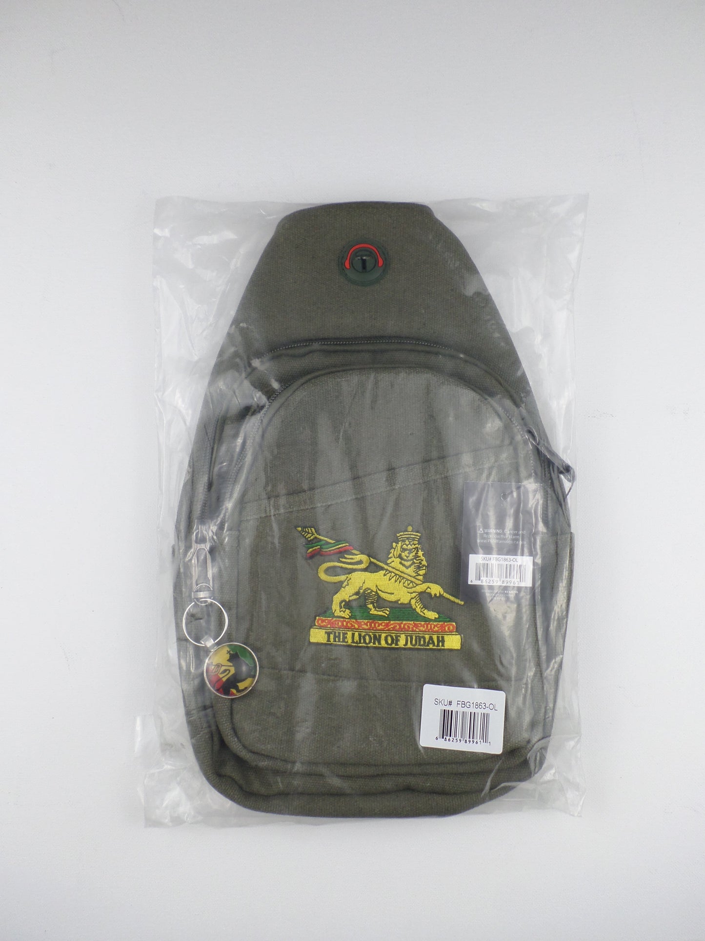 0-10050 The Lion of Judah - Crossbody bag with keychain charm  (Olive)