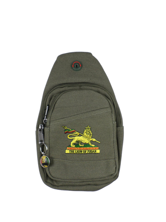 0-10050 The Lion of Judah - Crossbody bag with keychain charm  (Olive)