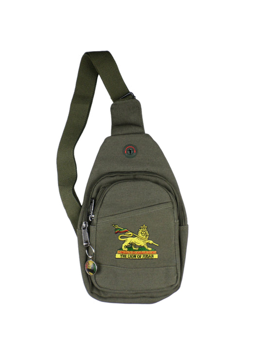 0-10050 The Lion of Judah - Crossbody bag with keychain charm  (Olive)