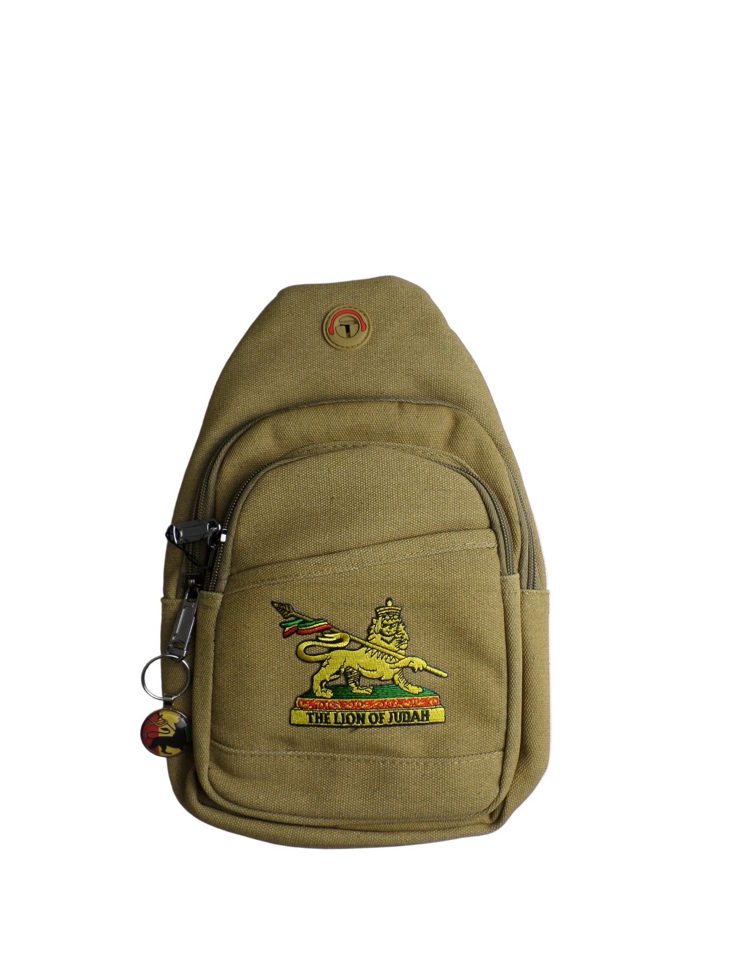 0-10051 The Lion of Judah - Crossbody bag with keychain charm  (Tan)