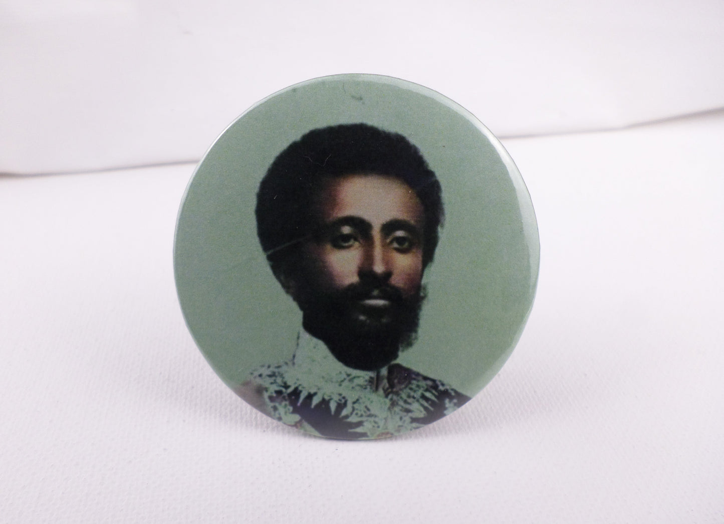 0-10037 Haile Selassie #37  Pin Button - 2.28 inch