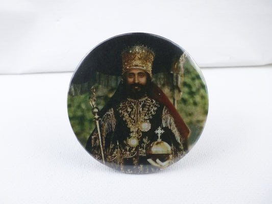 0-10036 Haile Selassie #36  Pin Button - 2.28 inch