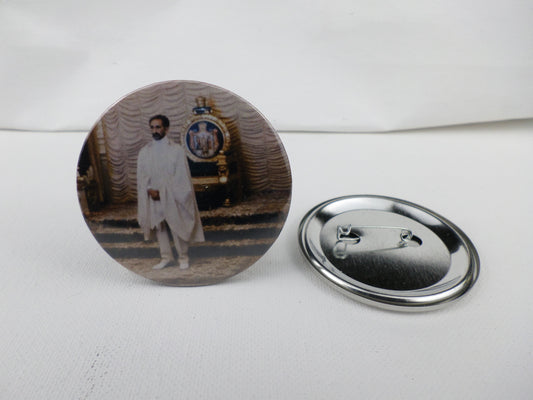 0-10033 Haile Selassie #33  Pin Button - 2.28 inch
