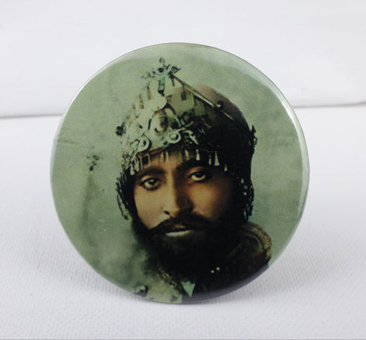 0-10032 Haile Selassie #32  Pin Button - 2.28 inch