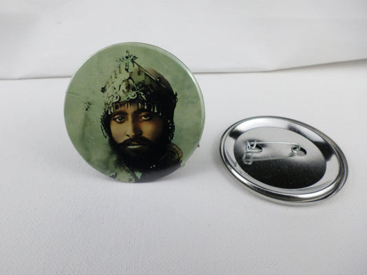 0-10032 Haile Selassie #32  Pin Button - 2.28 inch