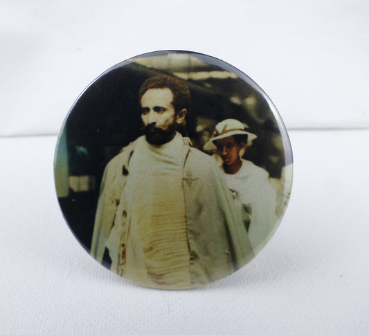 0-10022 Haile Selassie #22  Pin Button - 2.28 inch