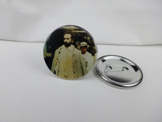 0-10022 Haile Selassie #22  Pin Button - 2.28 inch