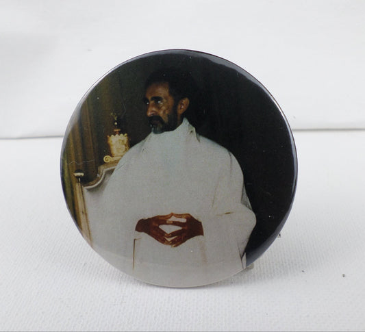 0-10021 Haile Selassie #21  Pin Button - 2.28 inch