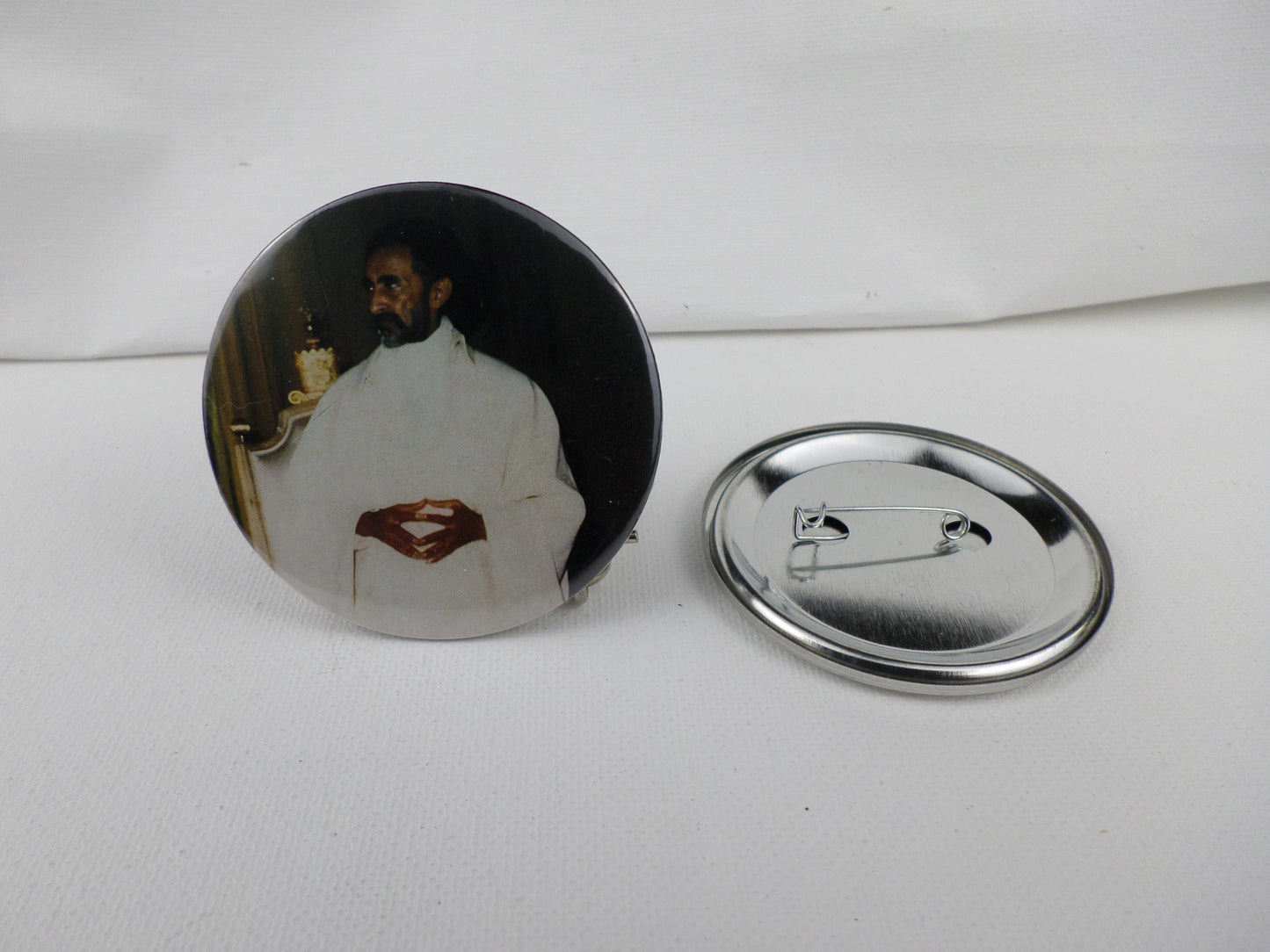 0-10021 Haile Selassie #21  Pin Button - 2.28 inch