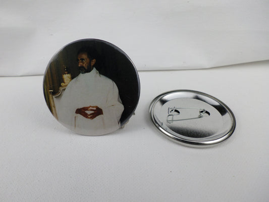 0-10021 Haile Selassie #21  Pin Button - 2.28 inch