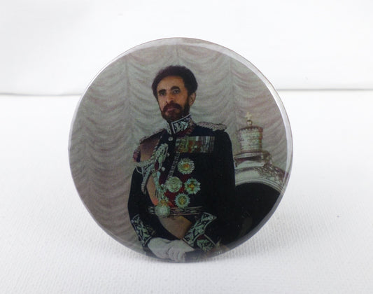 0-10020 Haile Selassie #20  Pin Button - 2.28 inch