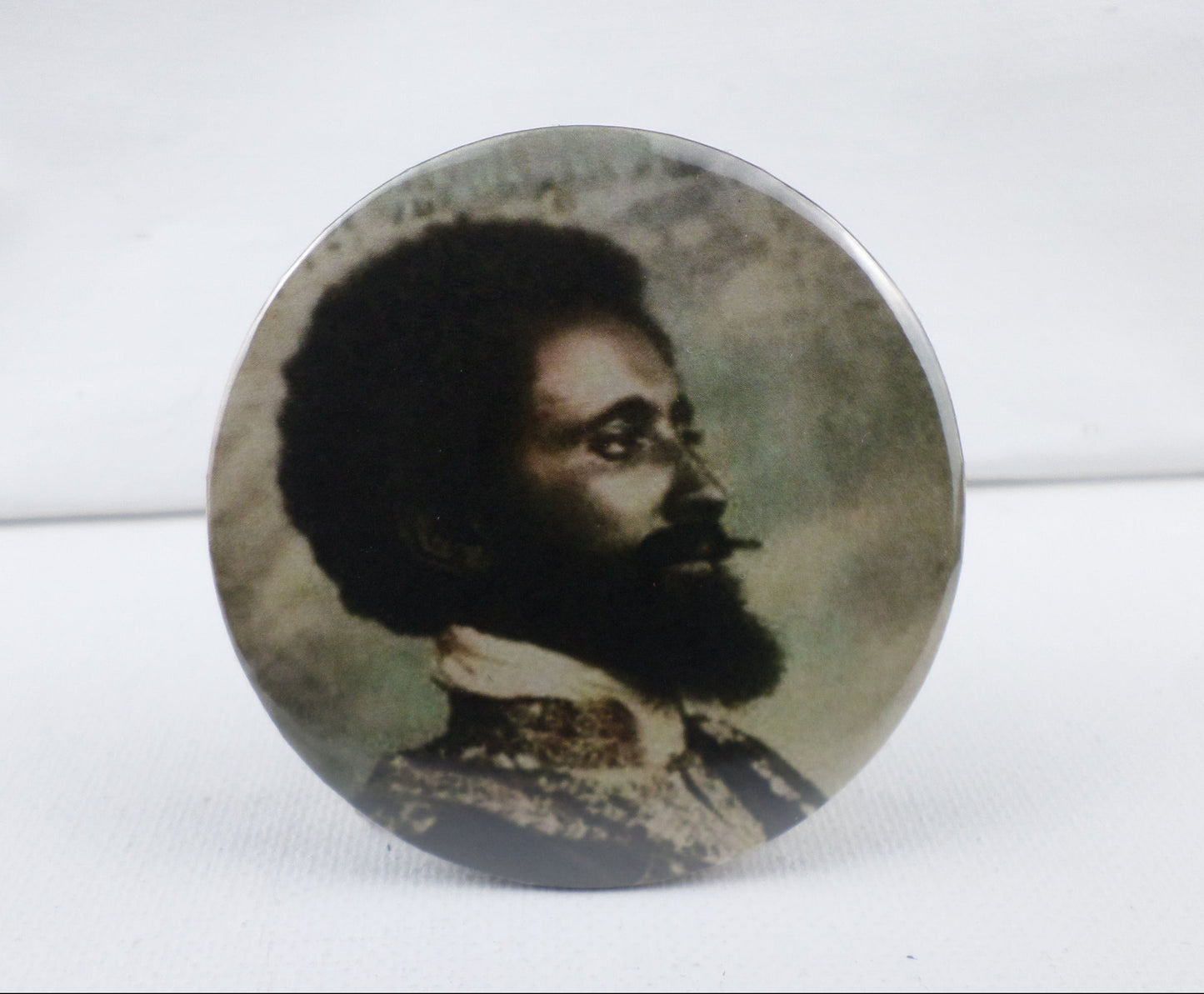 0-10027 Haile Selassie #27  Pin Button - 2.28 inch
