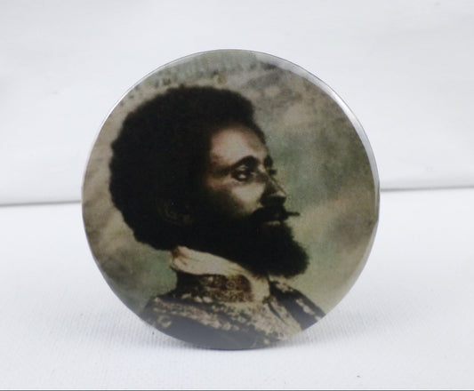 0-10027 Haile Selassie #27  Pin Button - 2.28 inch