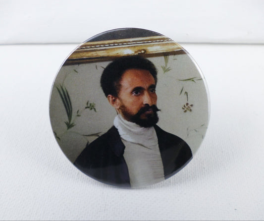 0-10014 Haile Selassie #14  Pin Button - 2.28 inch