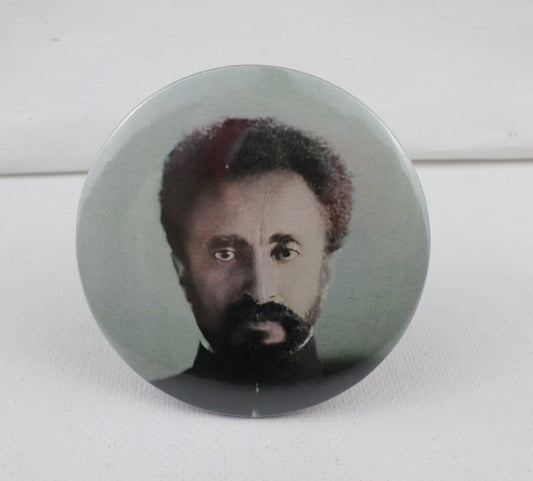 0-10011 Haile Selassie #11  Pin Button - 2.28 inch