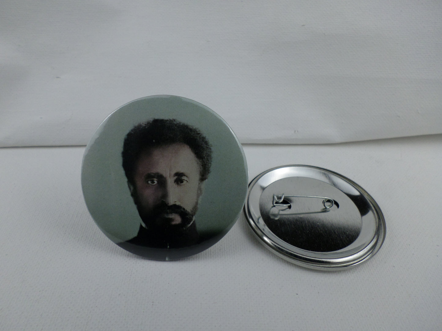 0-10011 Haile Selassie #11  Pin Button - 2.28 inch